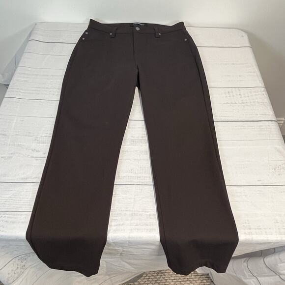 Liverpool LA Brown Stretch Trouser Pants Sz 8/29 Slim Career Work Office Casual - Picture 2 of 8